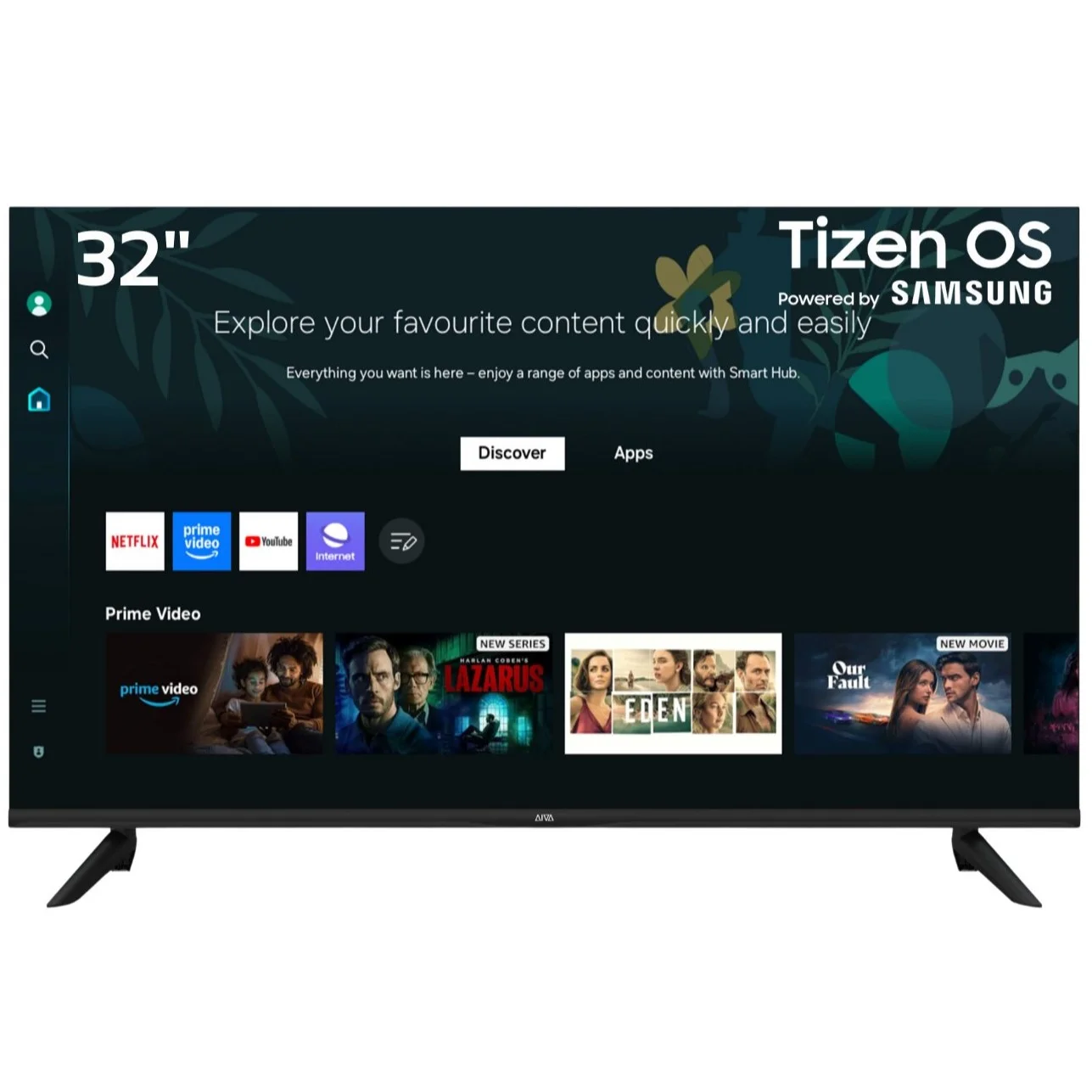 AIVA 32” HD Tizen OS Smart TV Powered by Samsung (UX32T8000A) 1