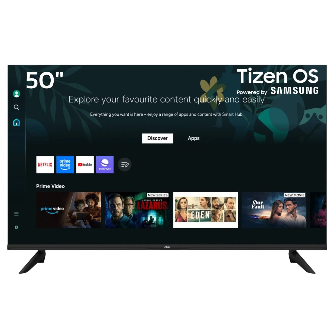 AIVA 50” HD Tizen OS Smart TV Powered by Samsung (UX50T8000A) 1